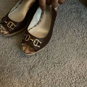 Brown platform sandals
